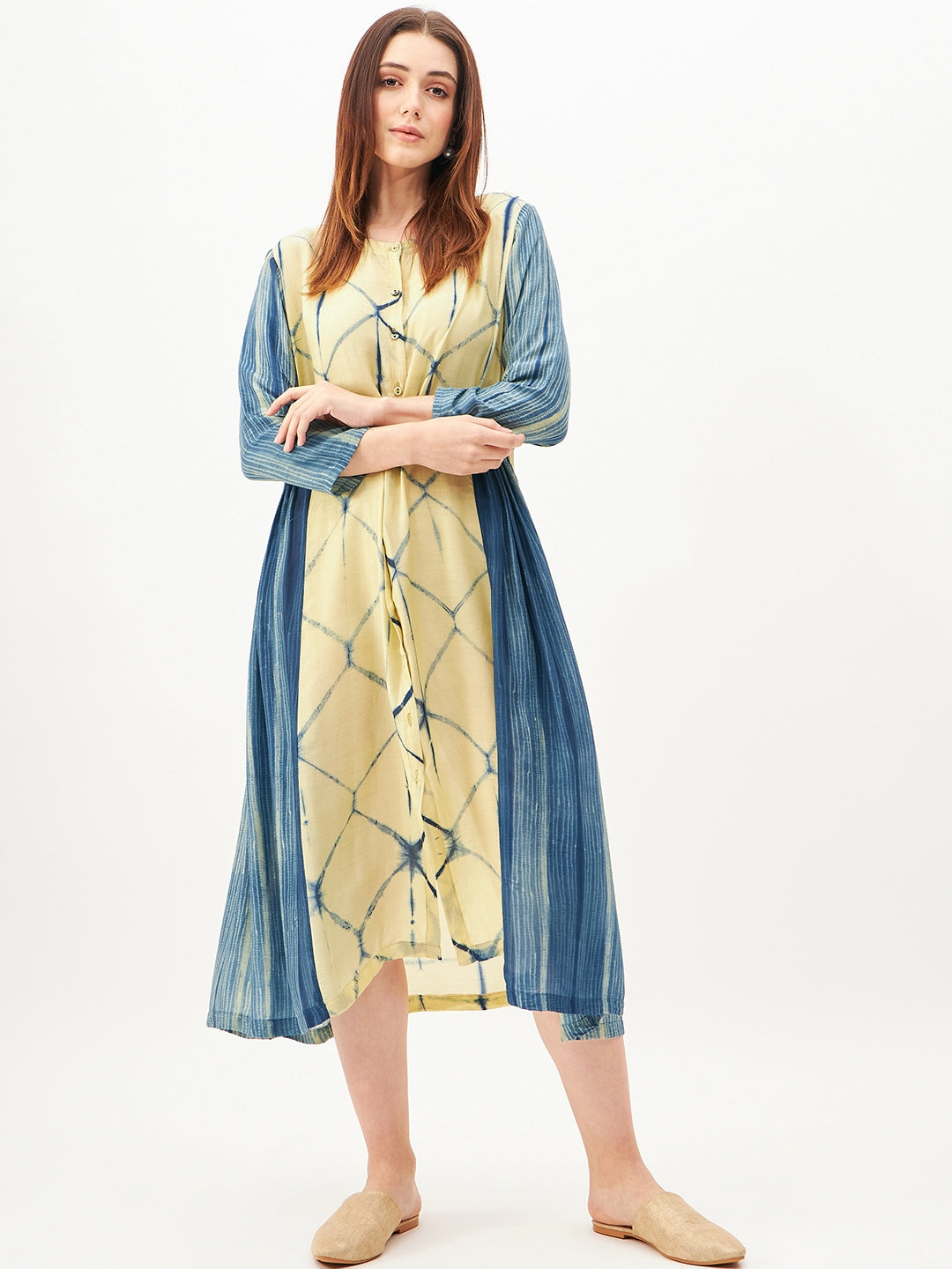 Handcrafted shibori Dress