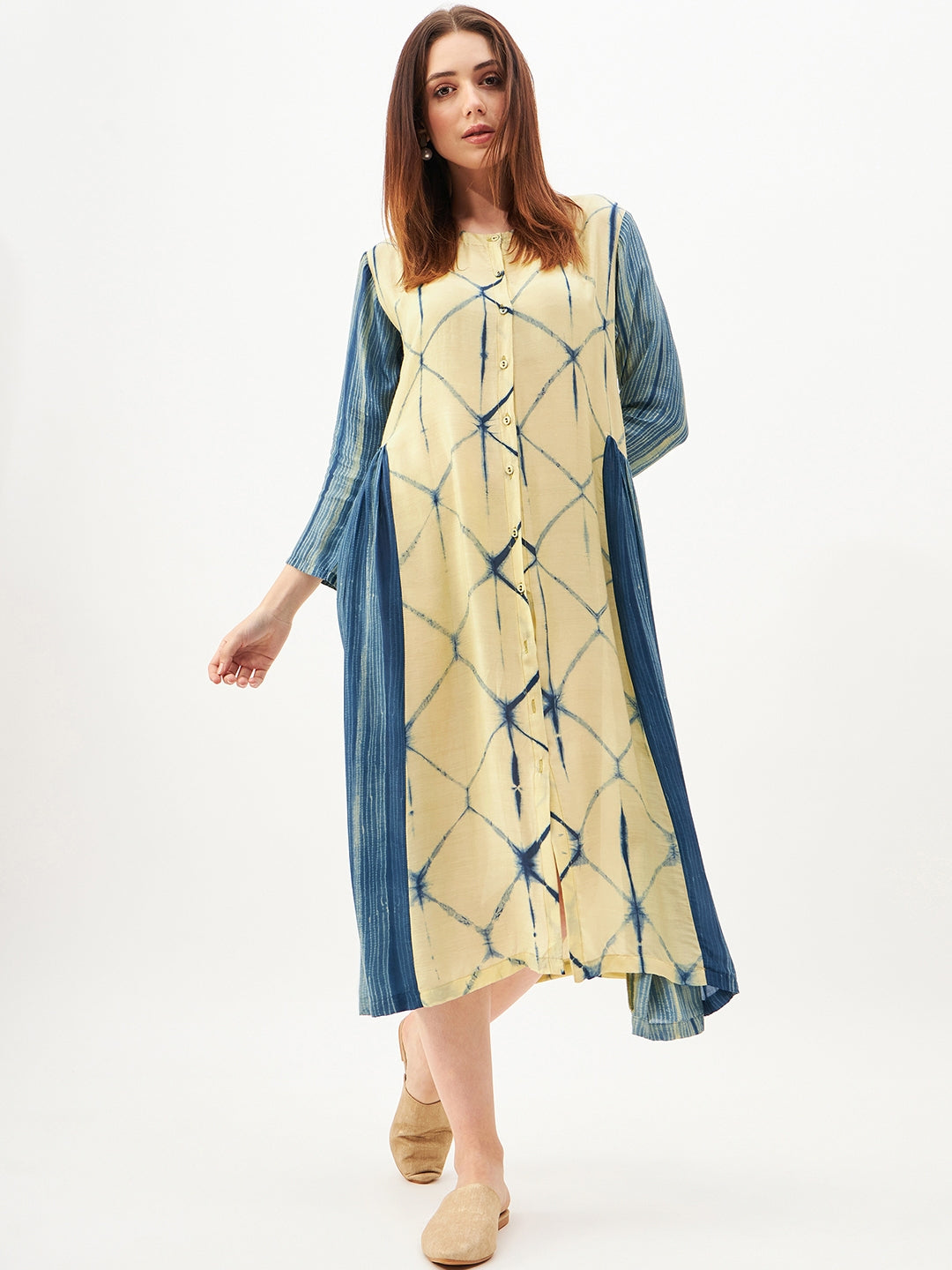 Handcrafted shibori Dress