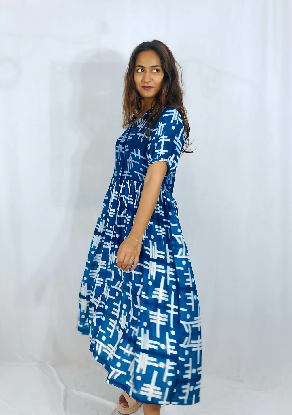 Indigo Handcrafted shibori Dress