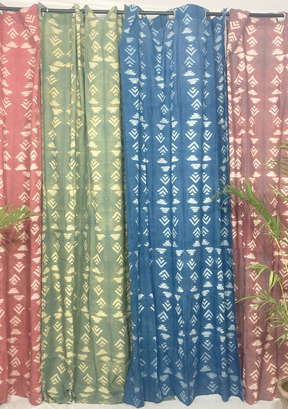 Handcrafted shibori curtains