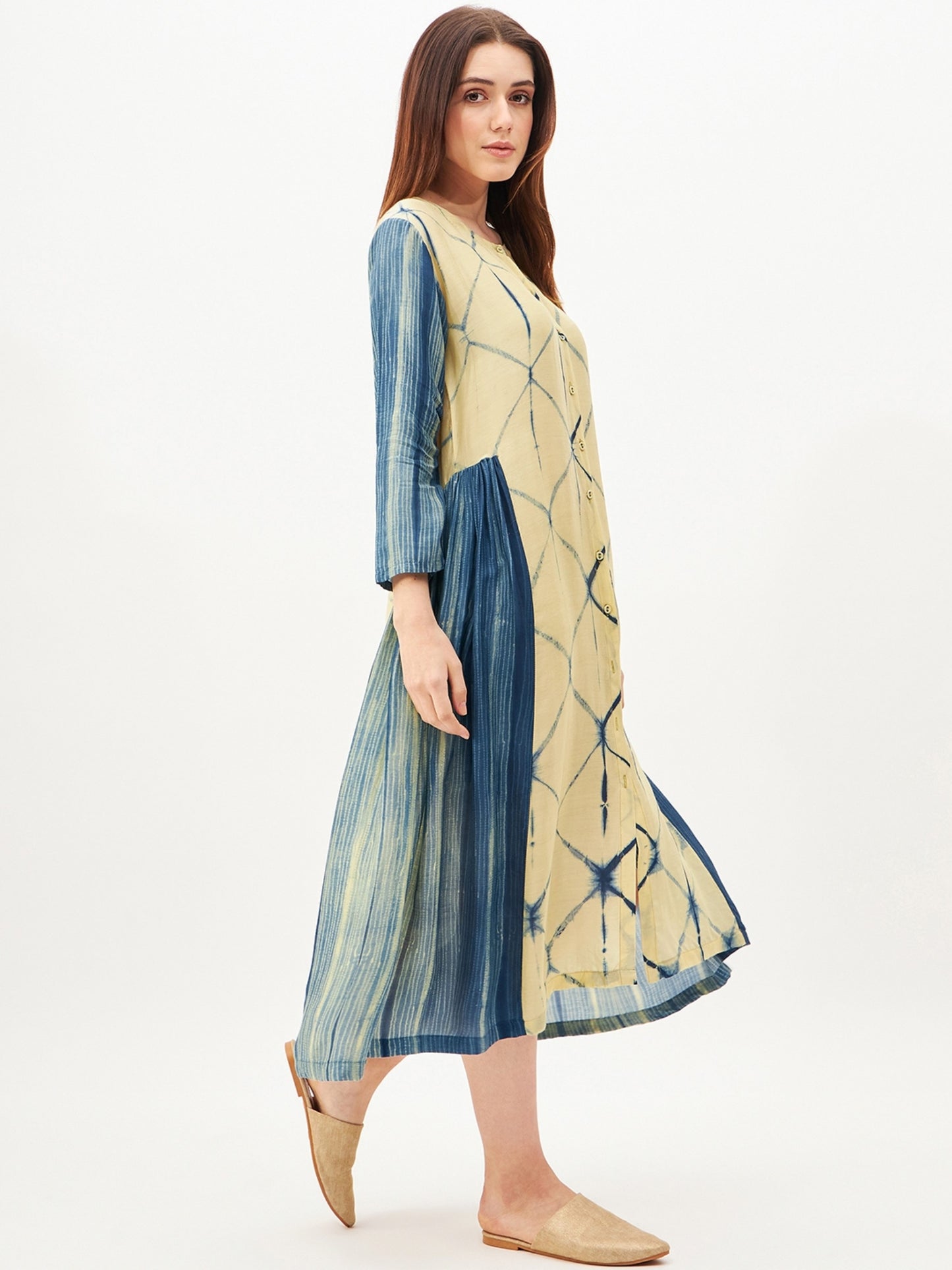 Handcrafted shibori Dress