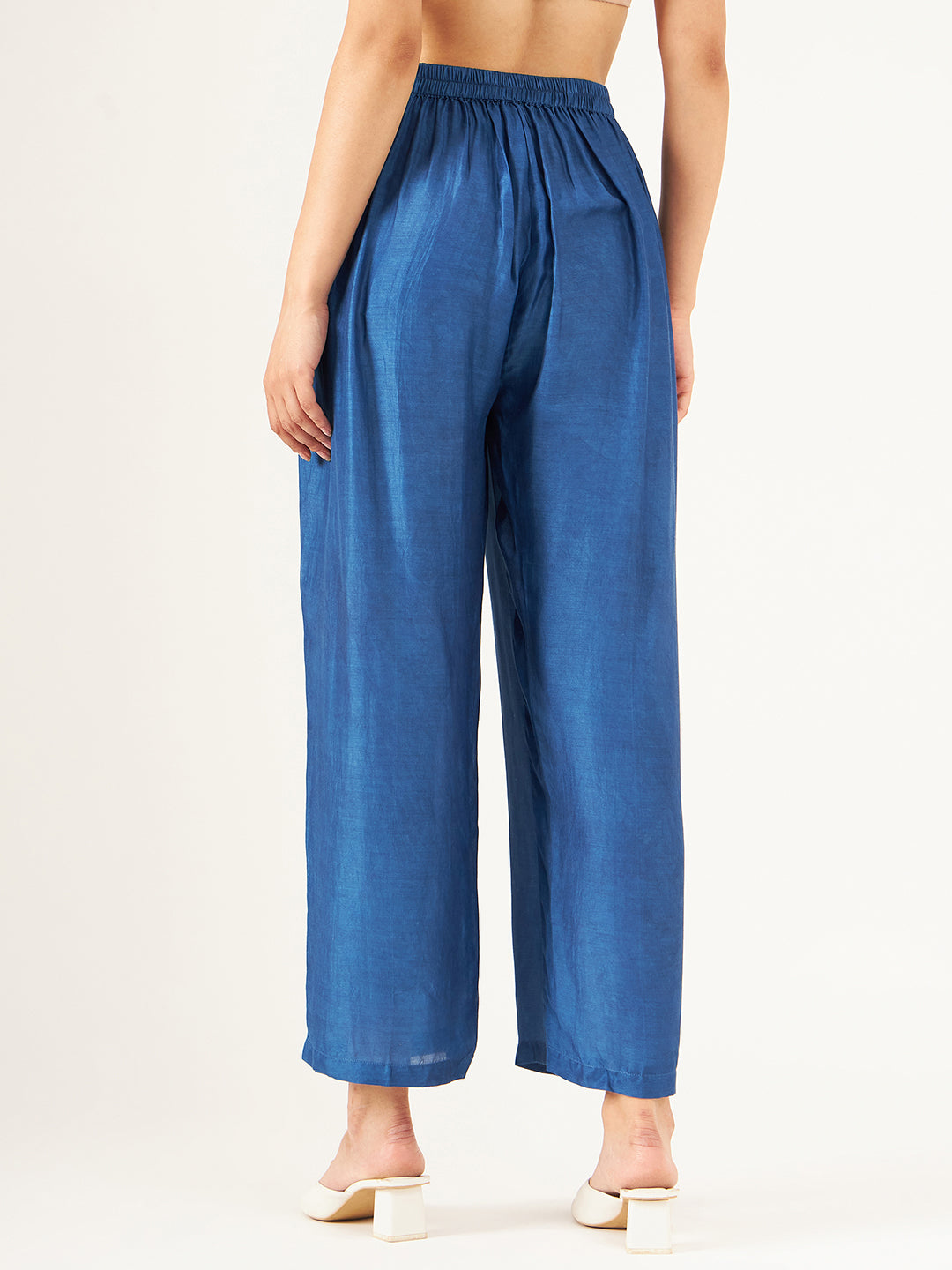 Solid Indigo Handcrafted Palazzo Pant