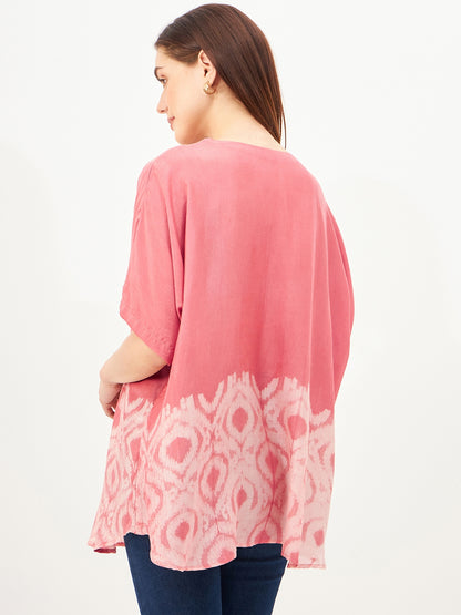 handcrafted shibori loose fit ikat Top