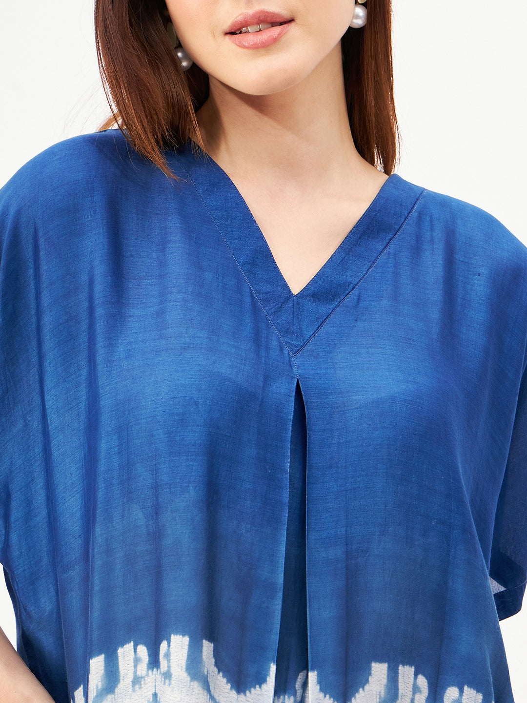 handcrafted shibori loose fit ikat Top